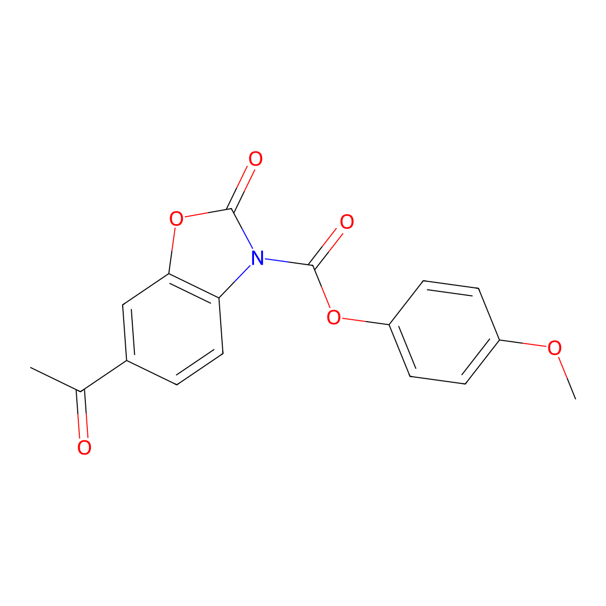 4-Methoxyphenyl 6-acetyl-2-oxo-2,3-dihydro-1,3-benzoxazole-3-carboxylate molecular structure, CAS 1349070-58-1