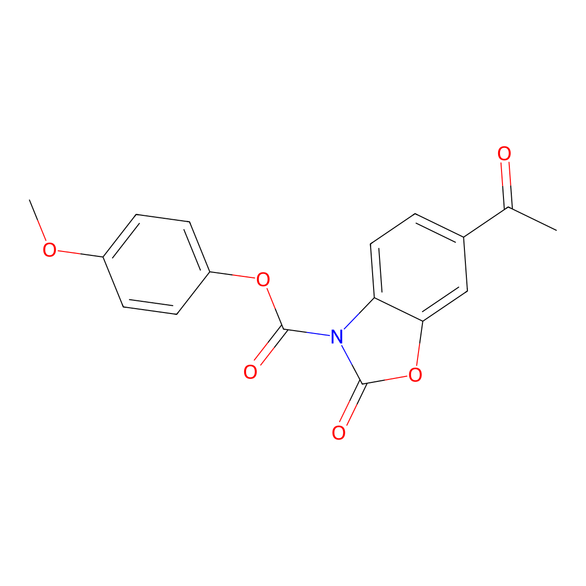 4-Methoxyphenyl 6-acetyl-2-oxo-2,3-dihydro-1,3-benzoxazole-3-carboxylate molecular structure, CAS 1349070-58-1