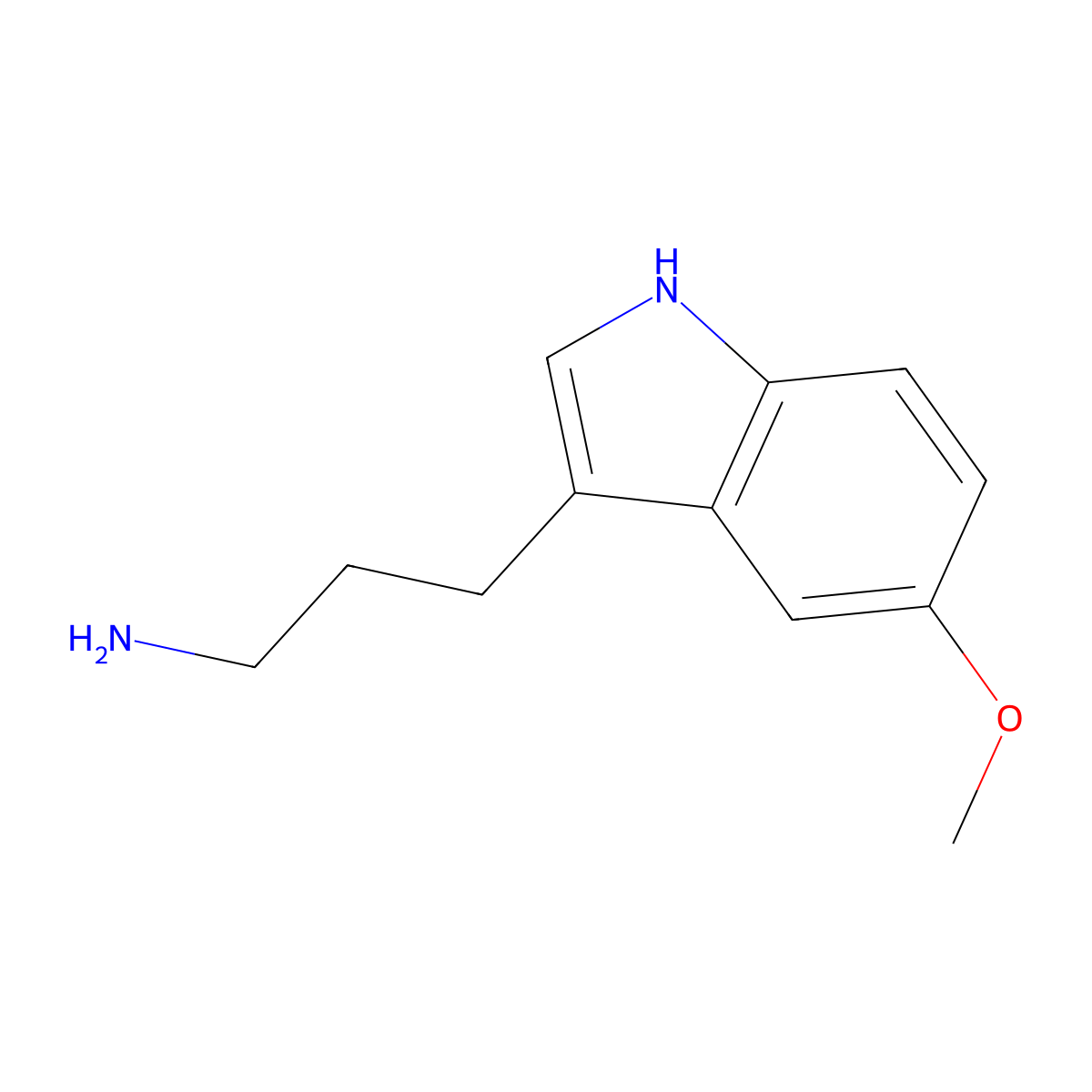3-(5-methoxy-1H-indol-3-yl)propan-1-amine molecular structure, CAS 13491-50-4