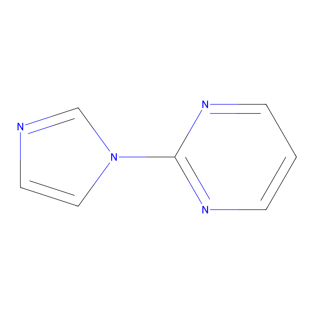 2-(1H-Imidazol-1-yl)pyrimidine molecular structure, CAS 134914-65-1