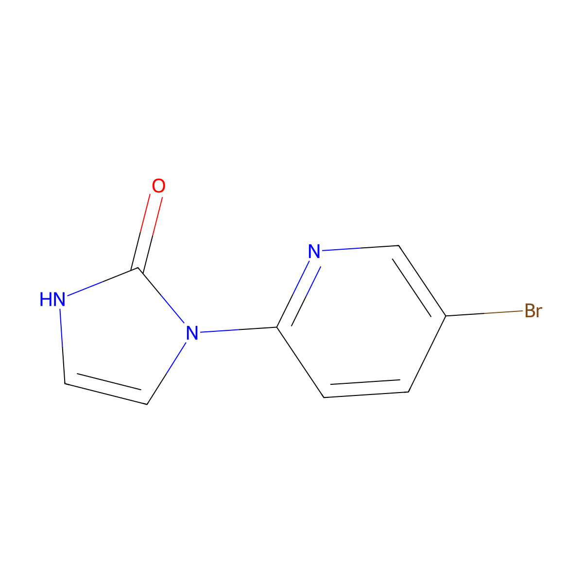 1-(5-bromopyridin-2-yl)-2,3-dihydro-1H-imidazol-2-one molecular structure, CAS 1349140-83-5
