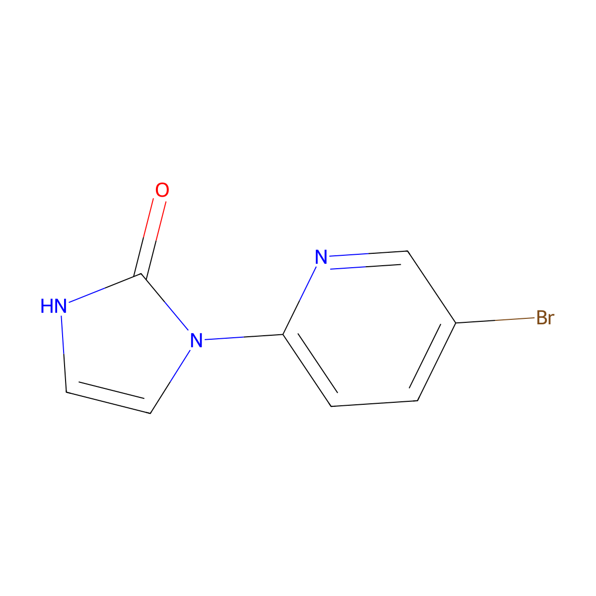 1-(5-bromopyridin-2-yl)-2,3-dihydro-1H-imidazol-2-one molecular structure, CAS 1349140-83-5