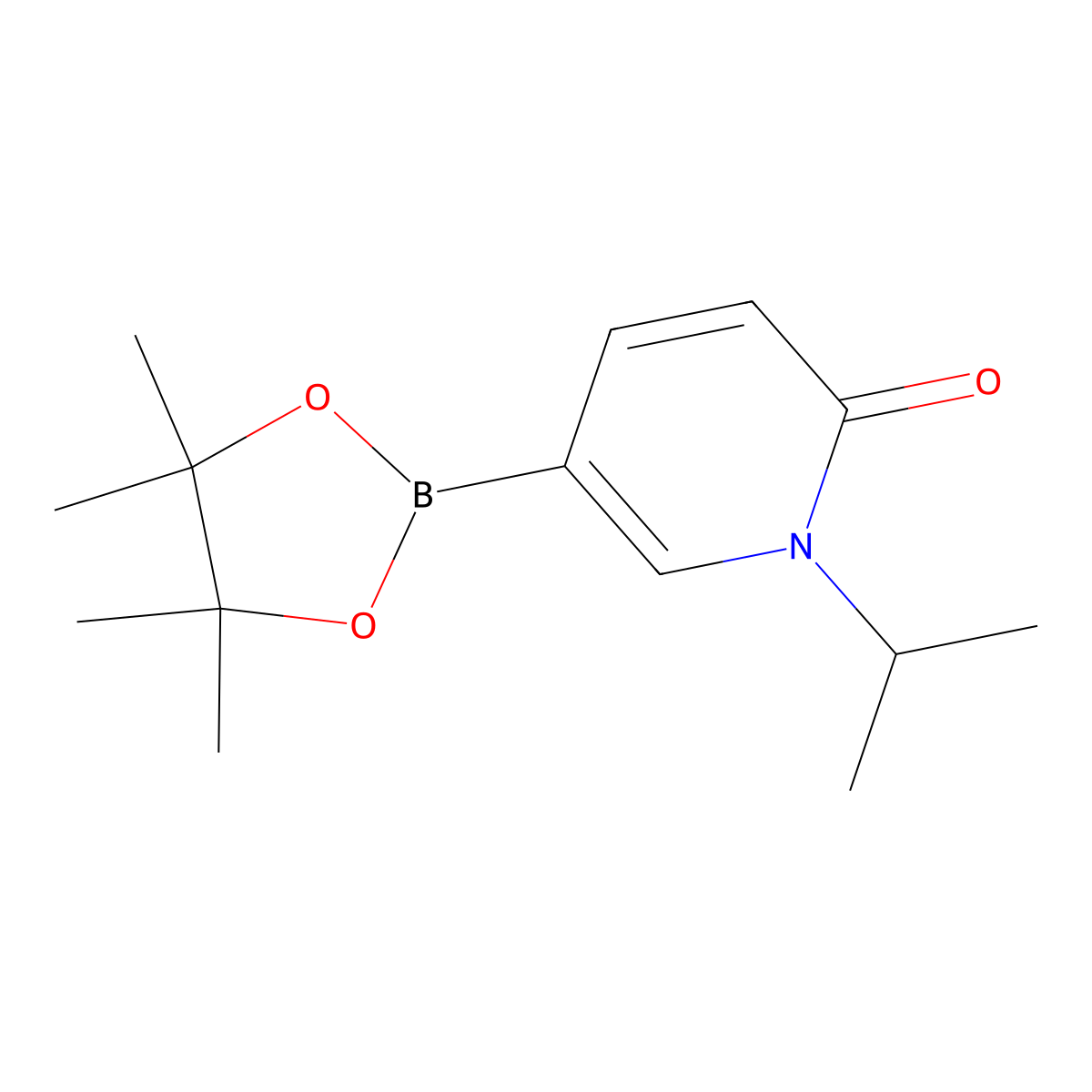 1-(Propan-2-yl)-5-(4,4,5,5-tetramethyl-1,3,2-dioxaborolan-2-yl)-1,2-dihydropyridin-2-one molecular structure, CAS 1349151-98-9