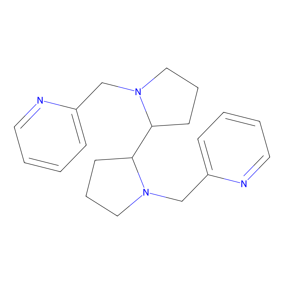 1,1'-Bis(pyridin-2-ylmethyl)-2,2'-bipyrrolidine molecular structure, CAS 1349153-57-6