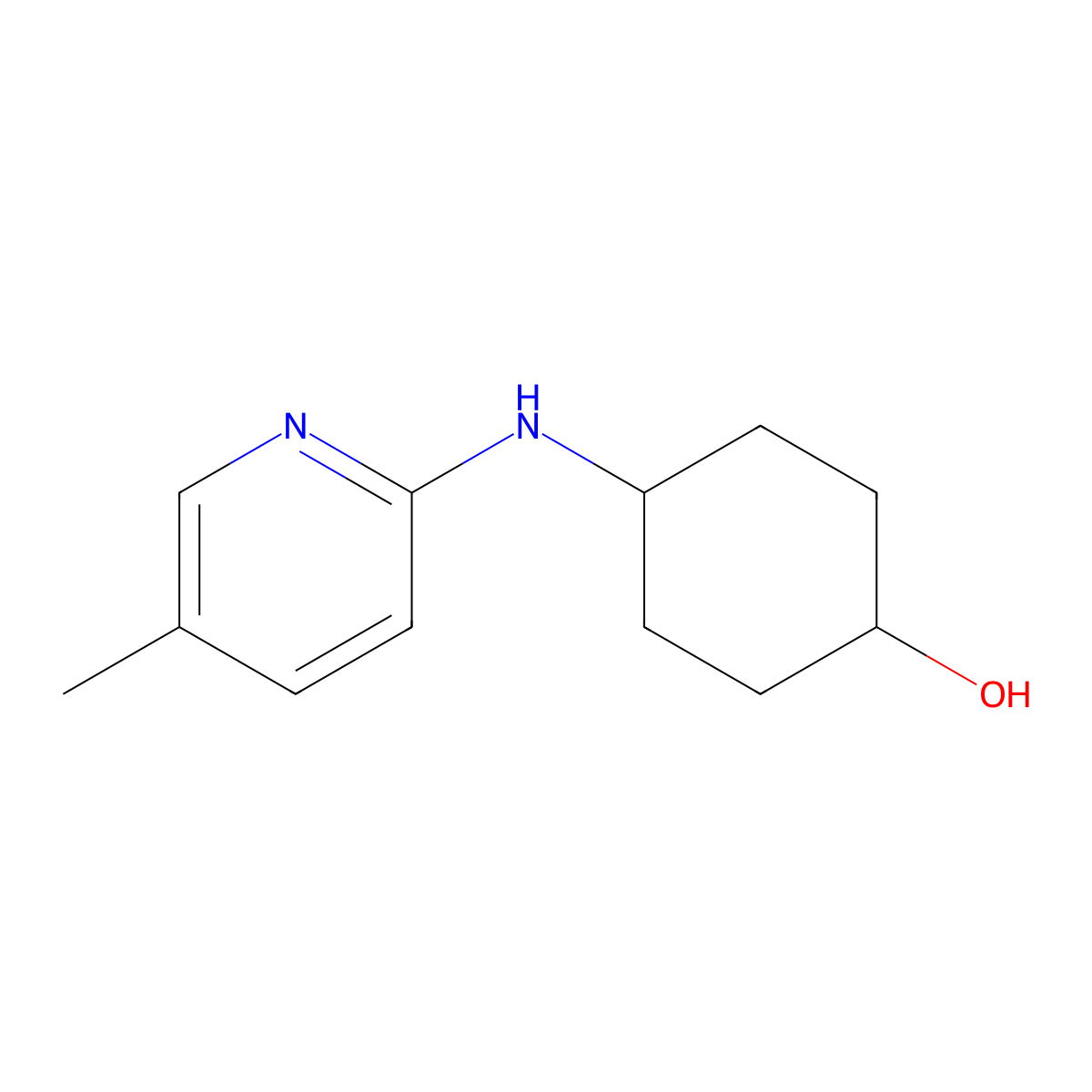 4-(5-Methyl-pyridin-2-ylamino)-cyclohexanol molecular structure, CAS 1349185-07-4