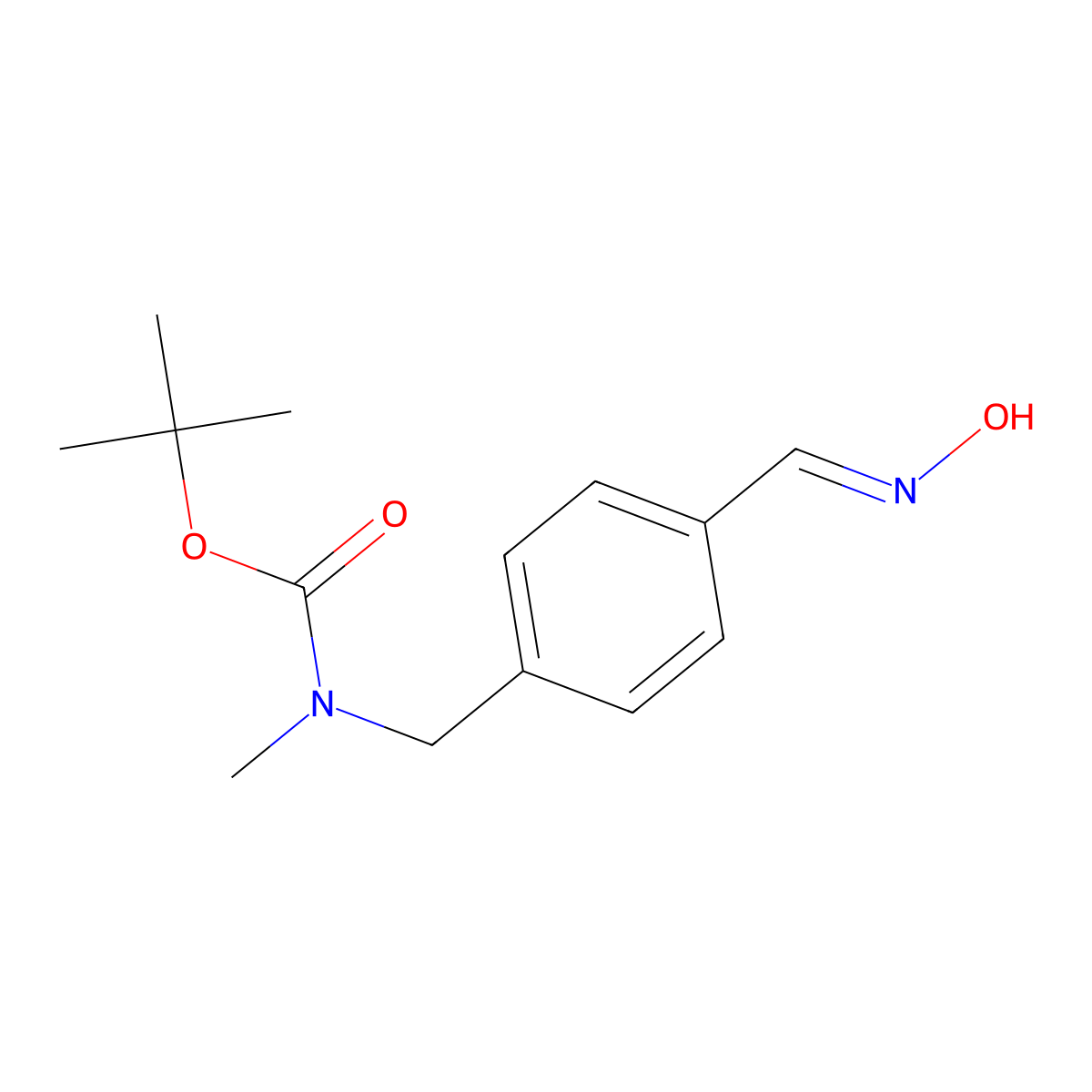 Tert-butyl 4-((hydroxyimino)methyl)benzyl(methyl)carbamate molecular structure, CAS 1349198-30-6
