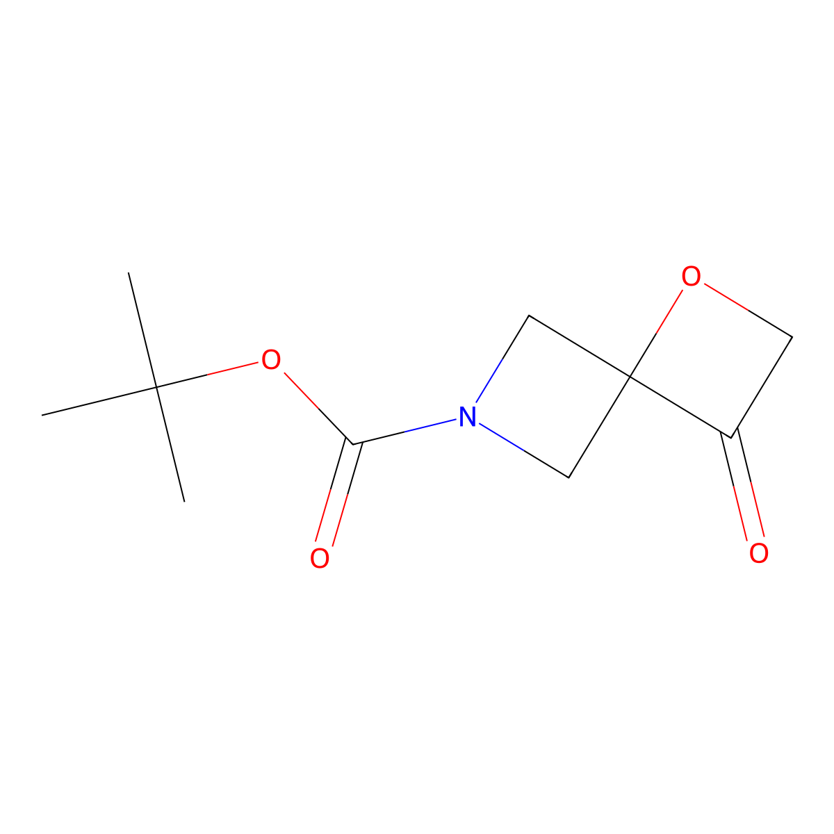 Tert-butyl 3-oxo-1-oxa-6-azaspiro[3.3]heptane-6-carboxylate molecular structure, CAS 1349199-61-6