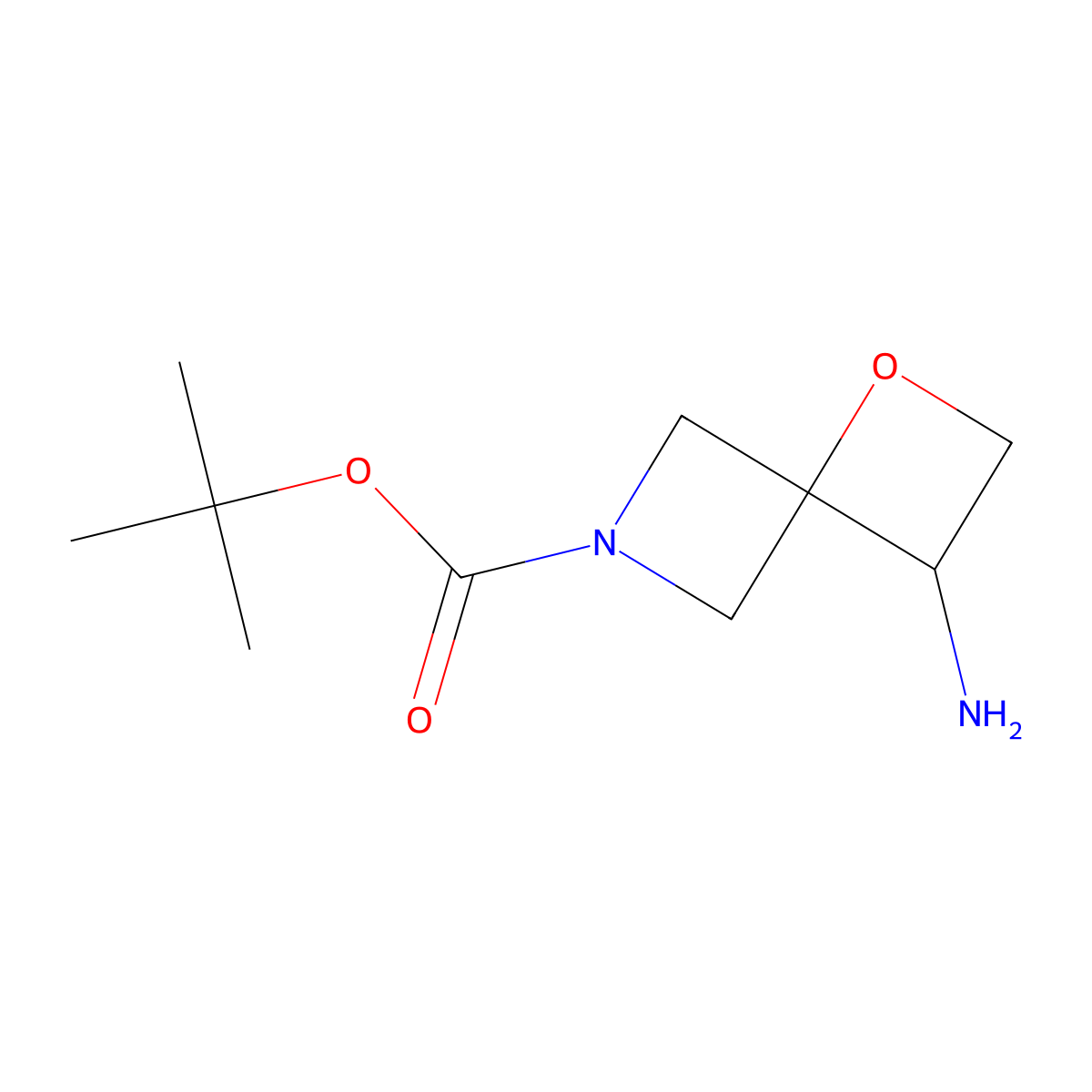 6-Boc-1-oxa-6-azaspiro[3.3]heptan-3-amine molecular structure, CAS 1349199-65-0