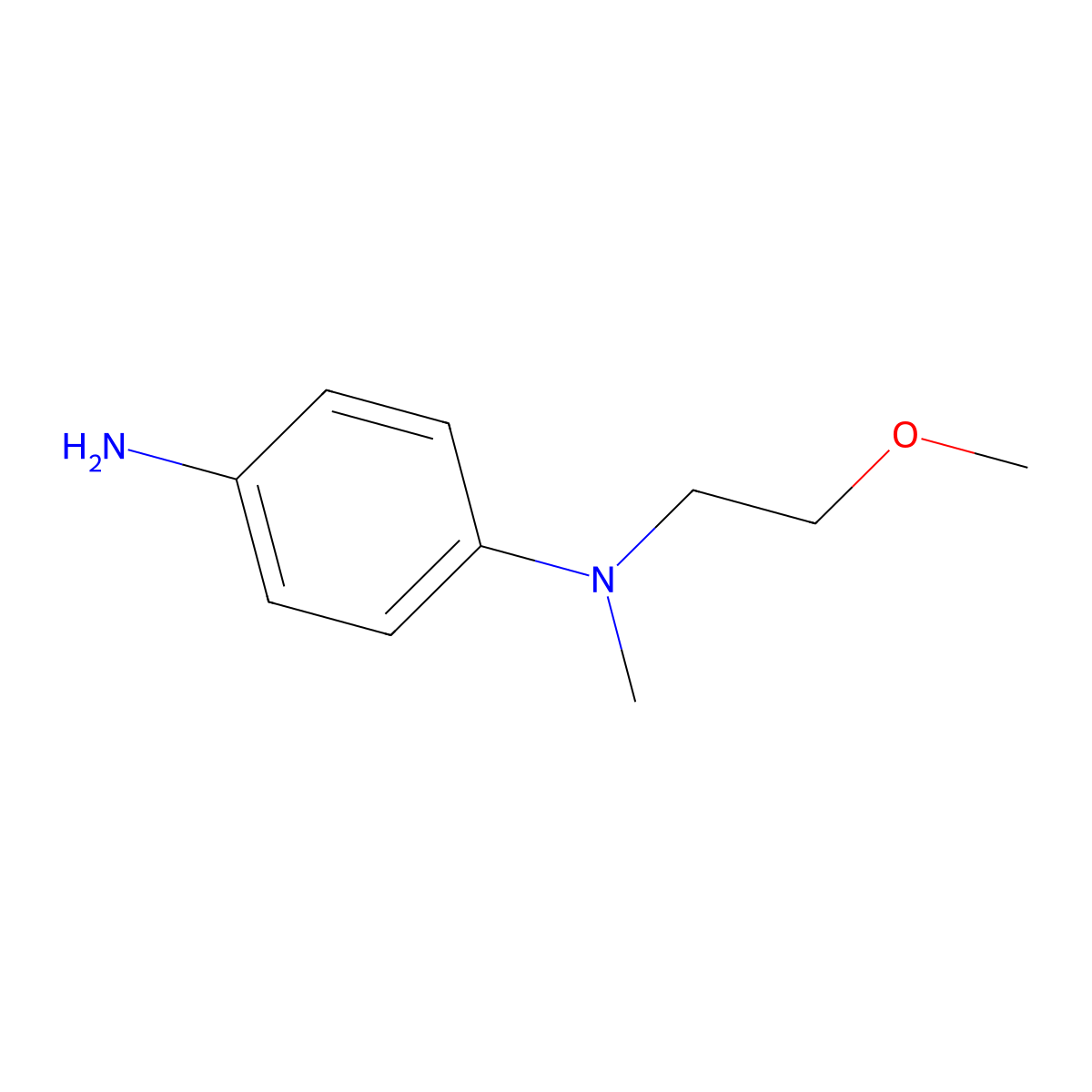 N1-(2-methoxyethyl)-N1-methylbenzene-1,4-diamine molecular structure, CAS 134923-62-9