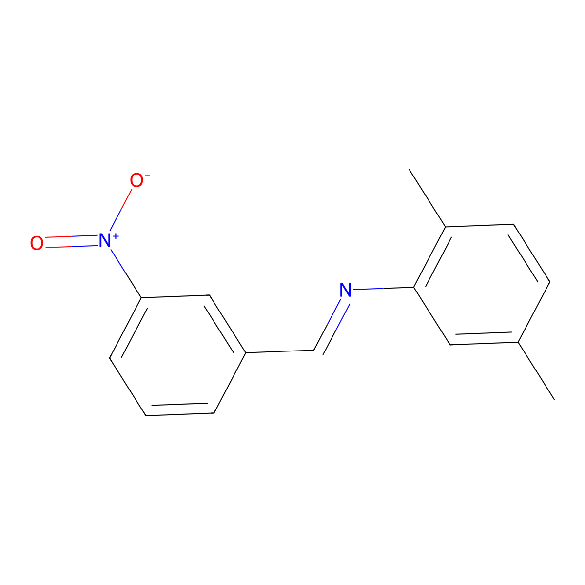 N-(3-Nitrobenzylidene)-2,5-xylidine molecular structure, CAS 134925-95-4