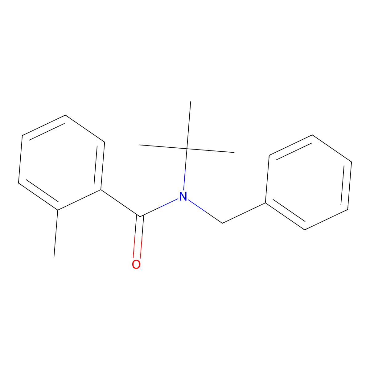 N-benzyl-N-tert-butyl-2-methylbenzamide molecular structure, CAS 13493-26-0