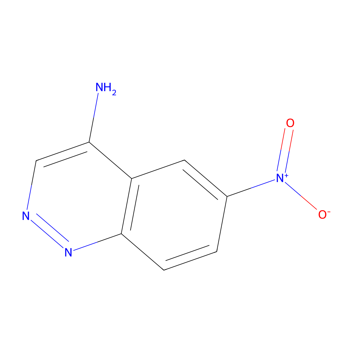 6-Nitrocinnolin-4-amine molecular structure, CAS 13493-74-8