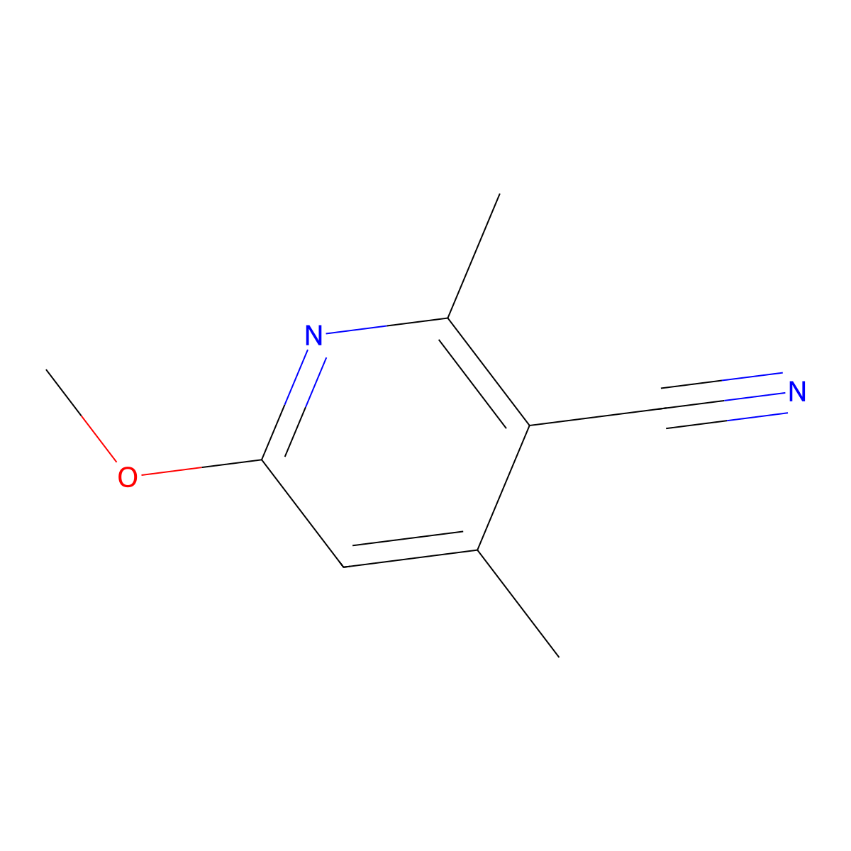 6-Methoxy-2,4-dimethylpyridine-3-carbonitrile molecular structure, CAS 134938-51-5