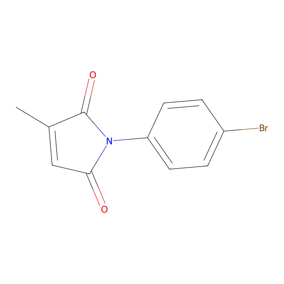 1H-Pyrrole-2,5-dione, 1-(4-bromophenyl)-3-methyl- molecular structure, CAS 134939-24-5