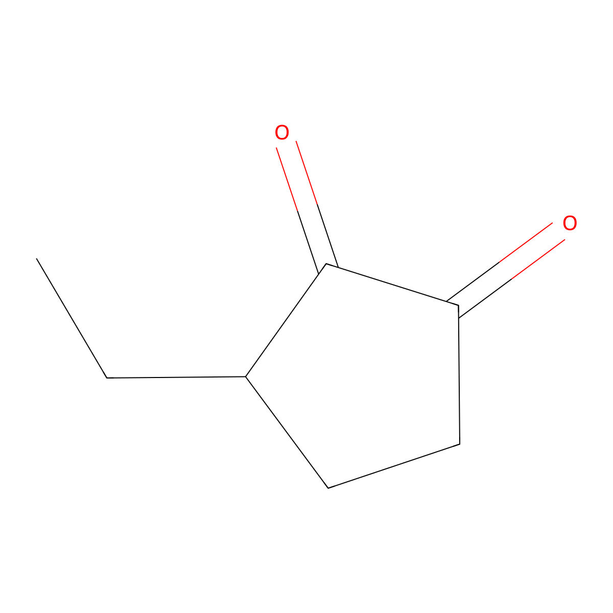 1,2-Cyclopentanedione, 3-ethyl- molecular structure, CAS 13494-08-1