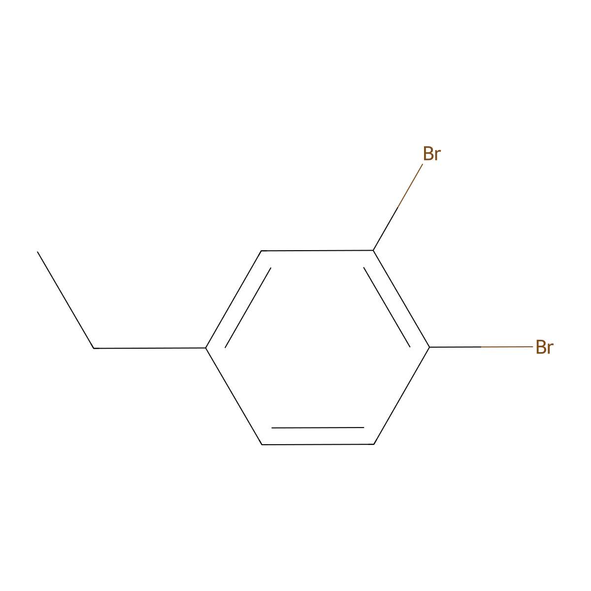 1,2-Dibromo-4-ethylbenzene molecular structure, CAS 134940-69-5