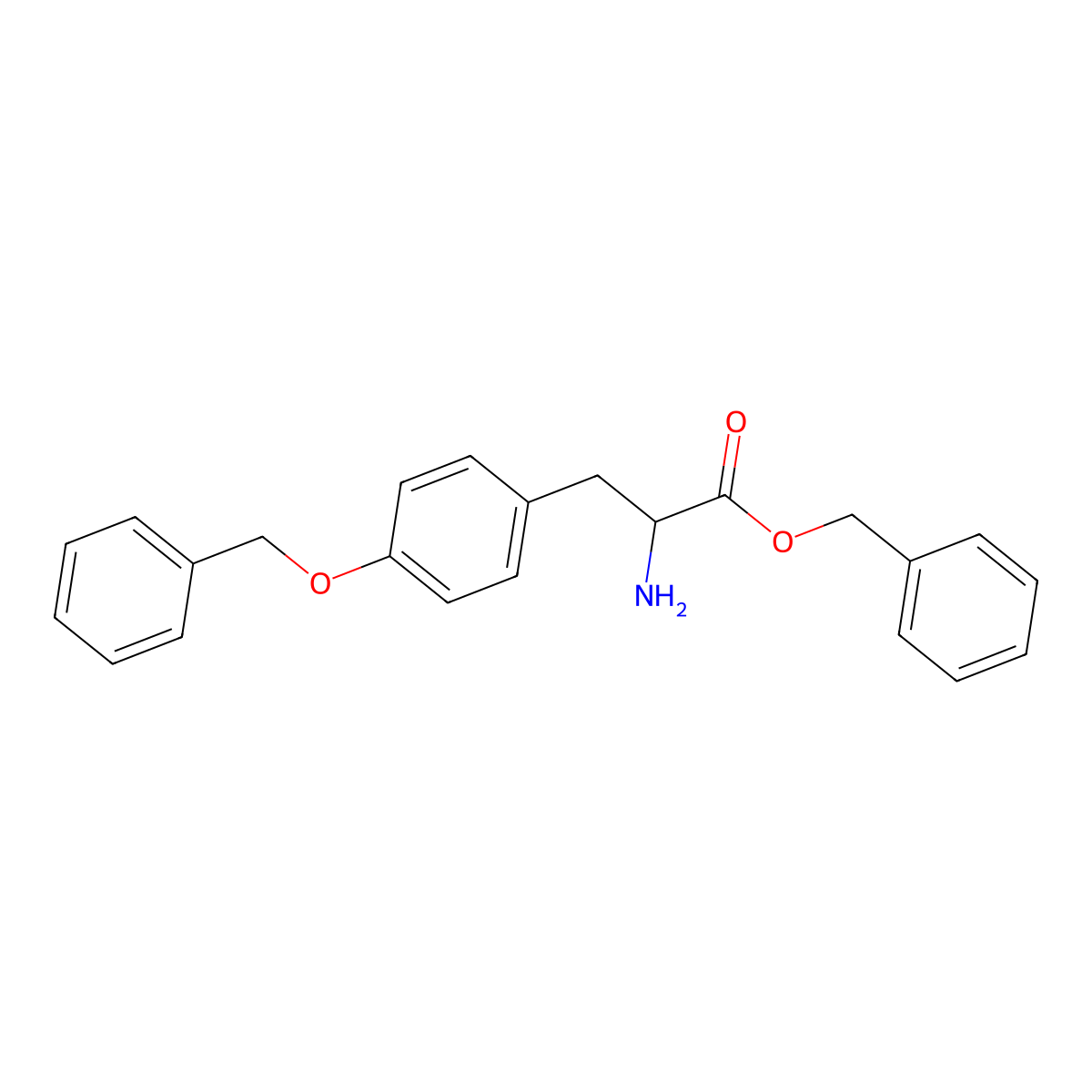 (R)-Benzyl 2-amino-3-(4-(benzyloxy)phenyl)propanoate molecular structure, CAS 134950-91-7