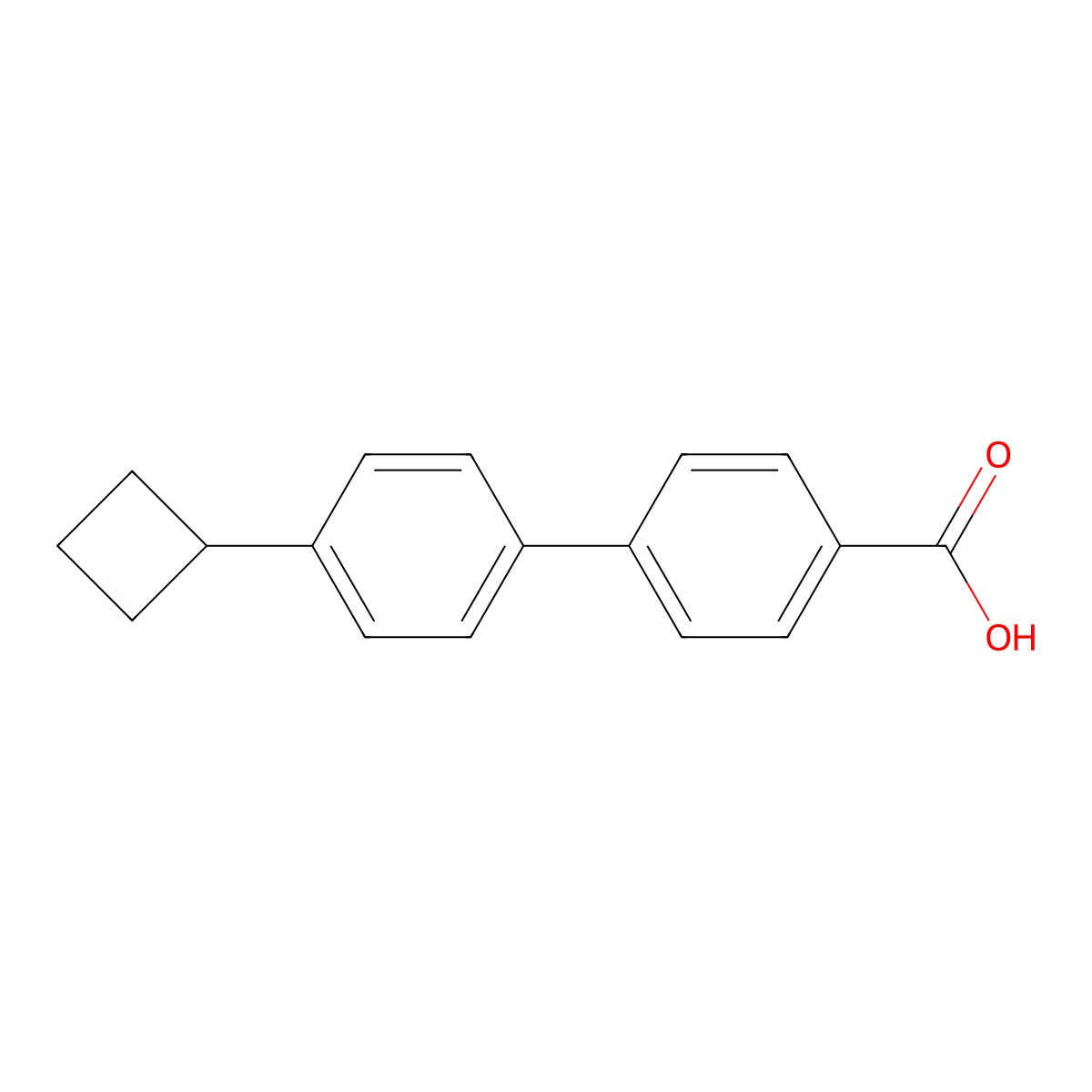 4'-Cyclobutyl[1,1'-biphenyl]-4-carboxylic acid molecular structure, CAS 1349571-32-9