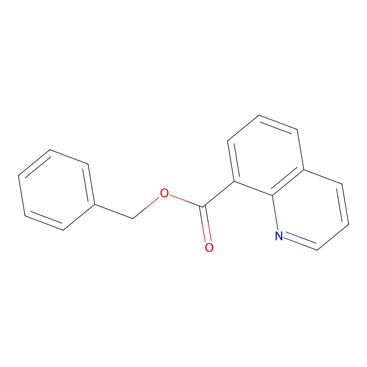 8-Quinolinecarboxylic acid, phenylmethyl ester molecular structure, CAS 134959-55-0