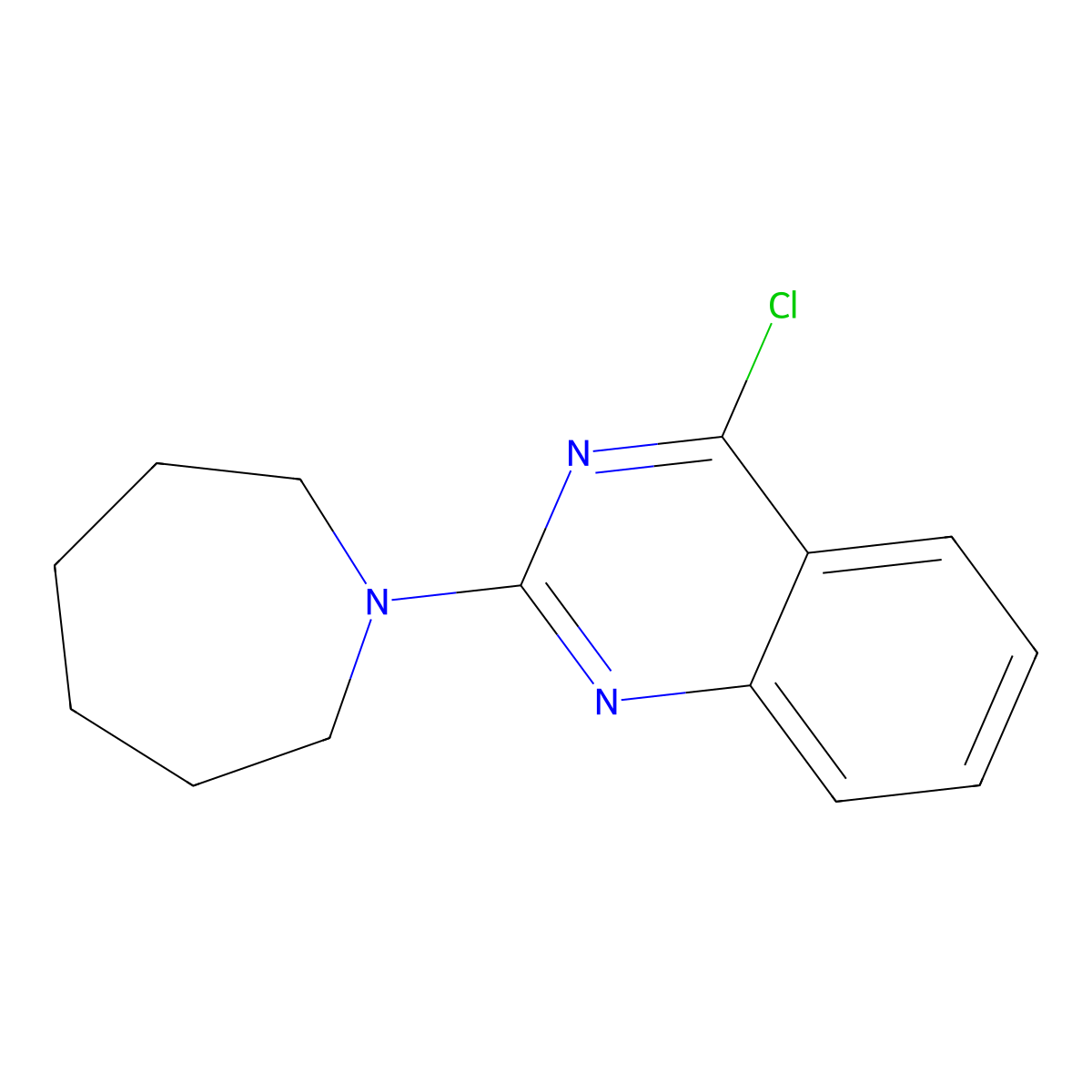 2-(Azepan-1-yl)-4-chloroquinazoline molecular structure, CAS 134961-18-5