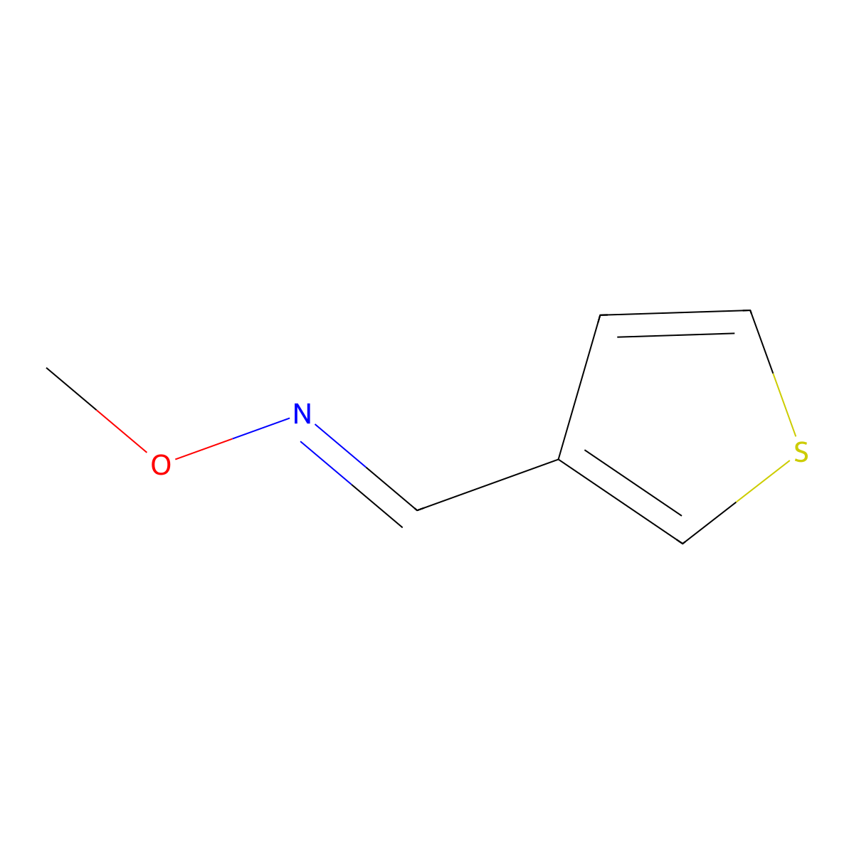 Methoxy(thiophen-3-ylmethylidene)amine molecular structure, CAS 1349619-56-2