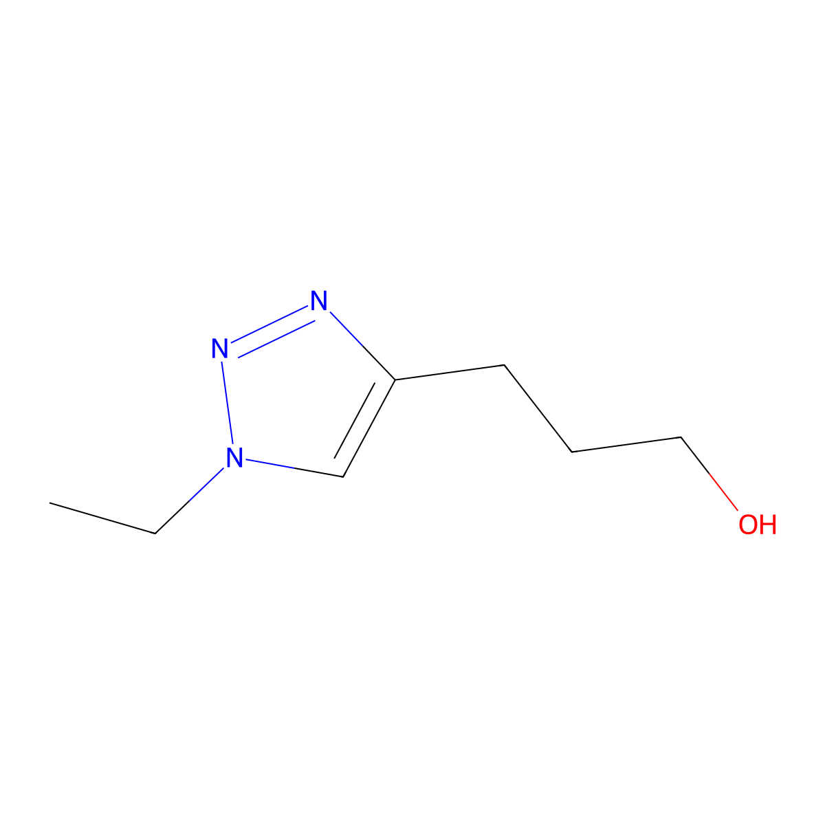 3-(1-ethyl-1H-1,2,3-triazol-4-yl)propan-1-ol molecular structure, CAS 1349650-64-1