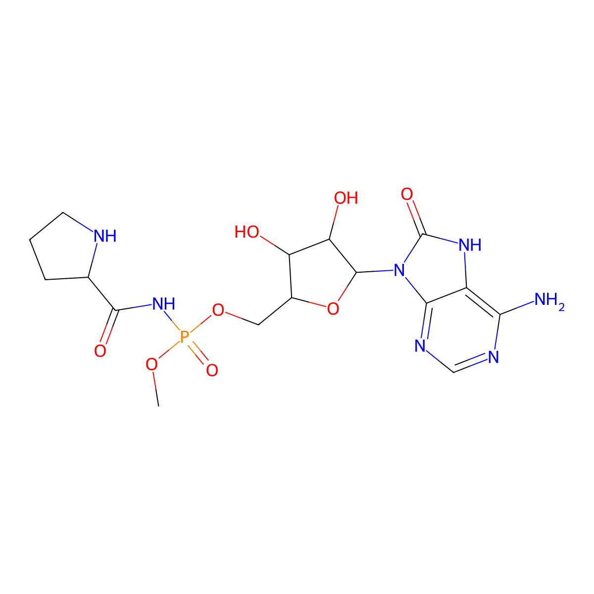 Phosmidosine molecular structure, CAS 134966-01-1