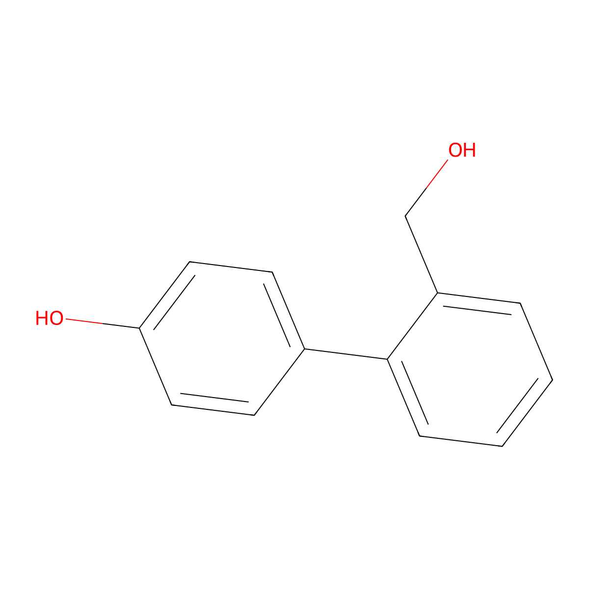 4-(2-Hydroxymethylphenyl)phenol molecular structure, CAS 134967-58-1