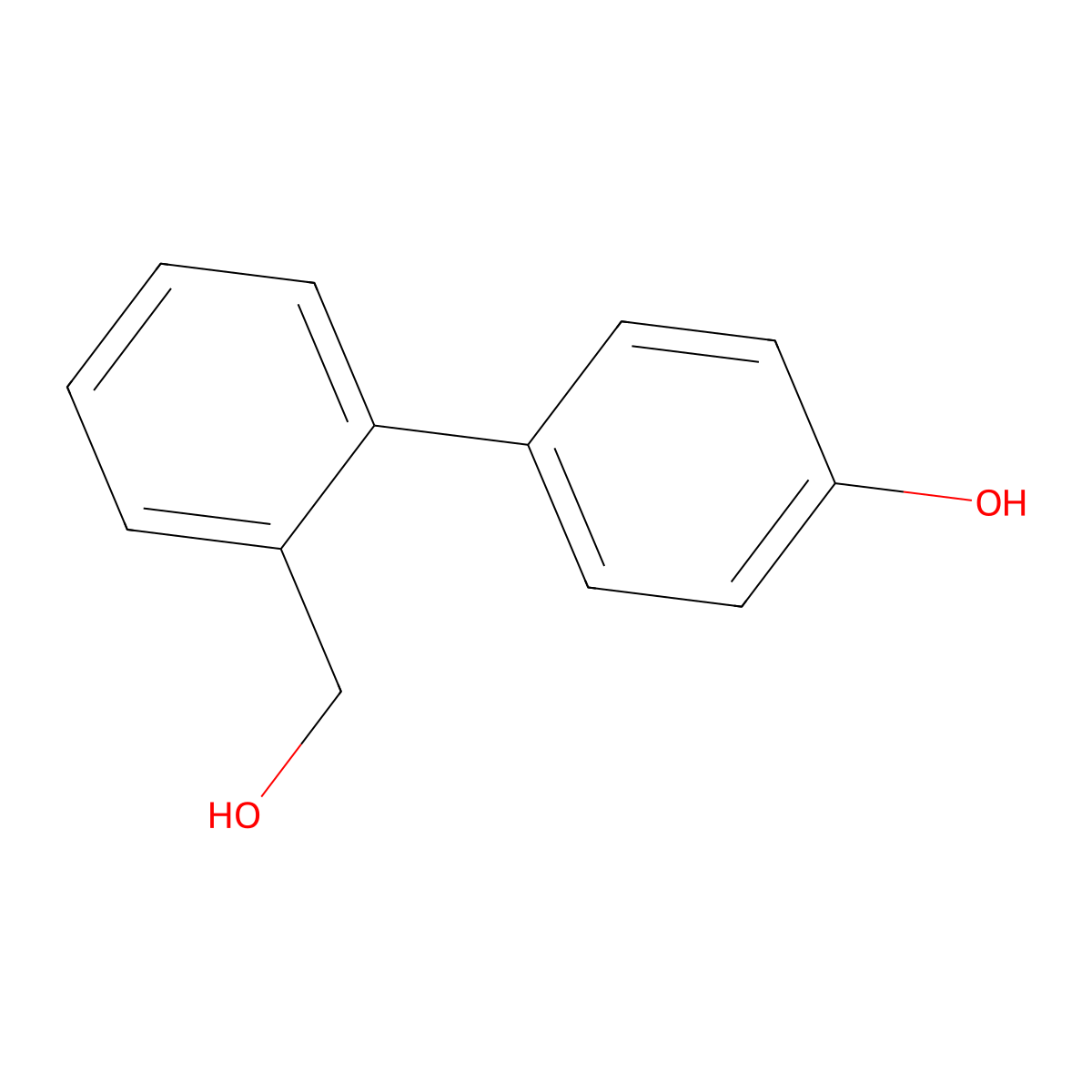 4-(2-Hydroxymethylphenyl)phenol molecular structure, CAS 134967-58-1