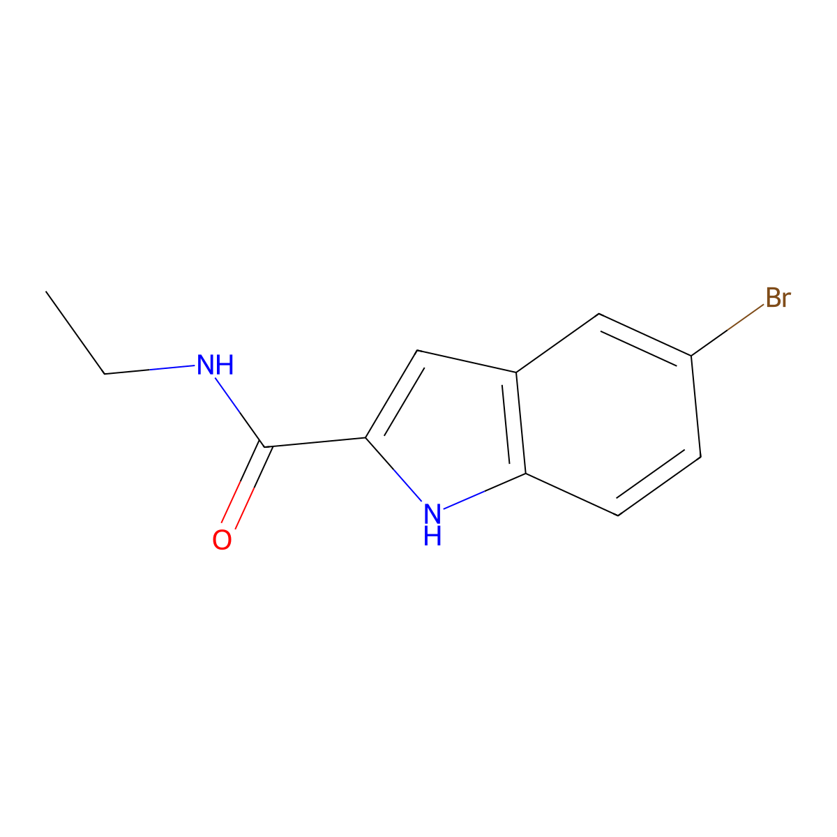 5-bromo-N-ethyl-1H-indole-2-carboxamide molecular structure, CAS 1349698-64-1