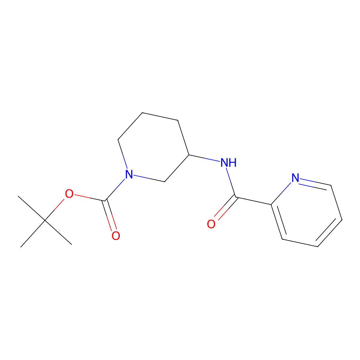(S)-tert-Butyl 3-(pyridine-2-carbonylamino)piperidine-1-carboxylate molecular structure, CAS 1349699-60-0