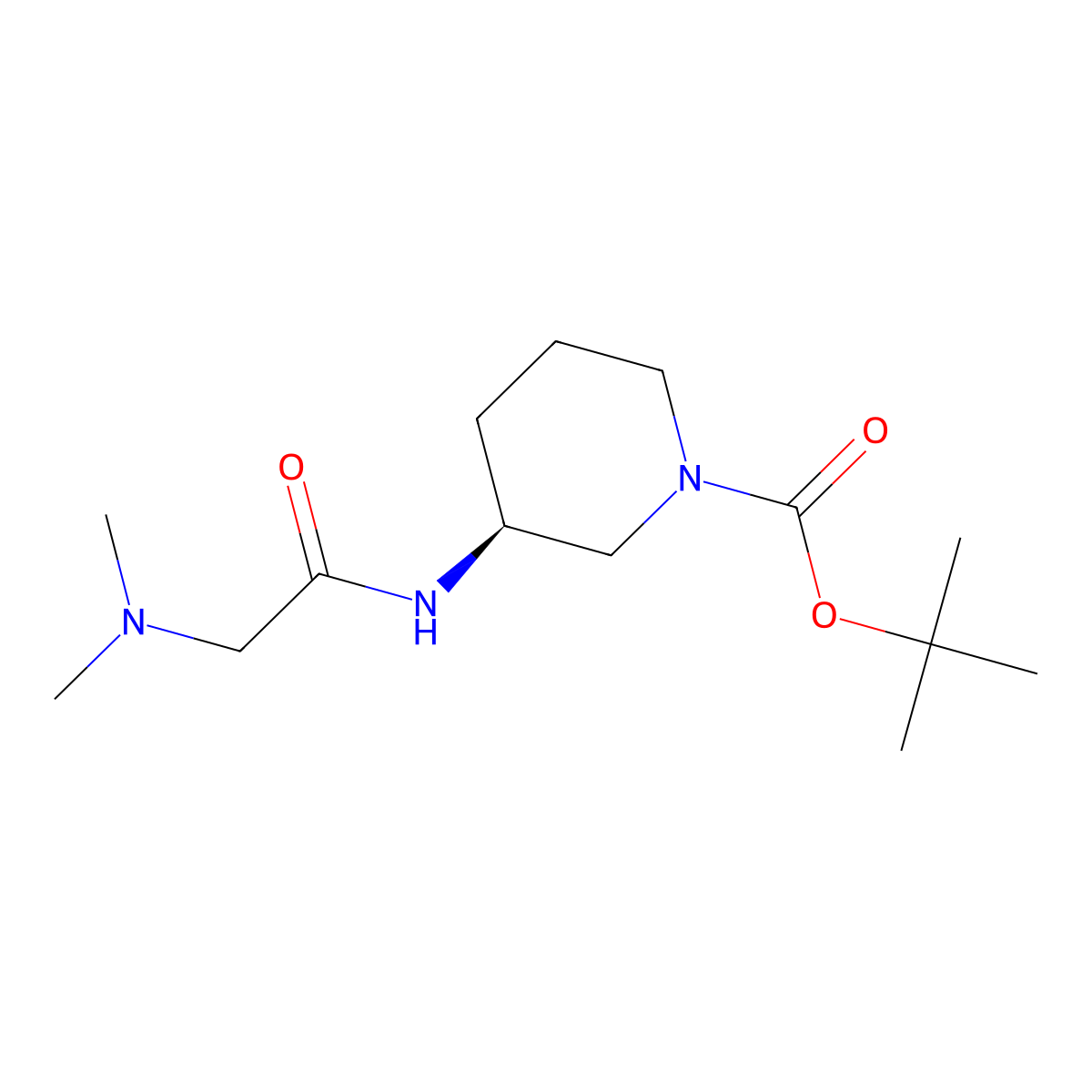 (S)-tert-Butyl 3-[2-(dimethylamino)acetamido]piperidine-1-carboxylate molecular structure, CAS 1349699-63-3