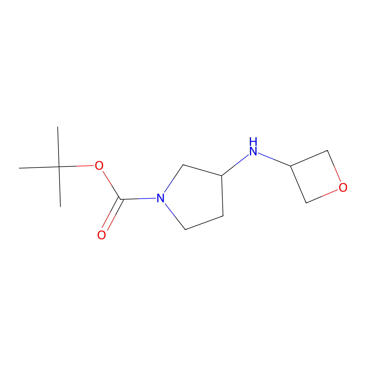 (S)-tert-Butyl 3-(oxetan-3-ylamino)pyrrolidine-1-carboxylate molecular structure, CAS 1349699-71-3