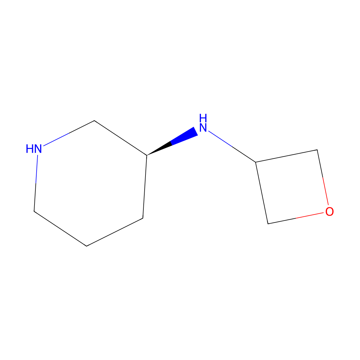(3S)-N-(Oxetan-3-yl)piperidin-3-amine molecular structure, CAS 1349699-74-6