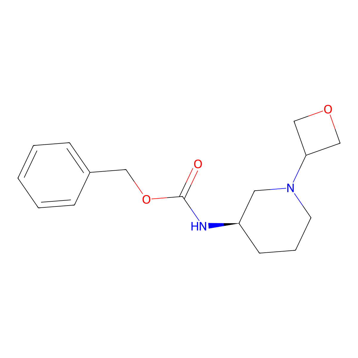 (R)-Benzyl 1-(oxetan-3-yl)piperidin-3-ylcarbamate molecular structure, CAS 1349699-75-7