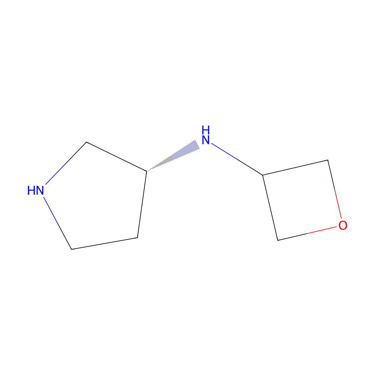 (R)-N-(oxetan-3-yl)pyrrolidin-3-amine molecular structure, CAS 1349699-80-4