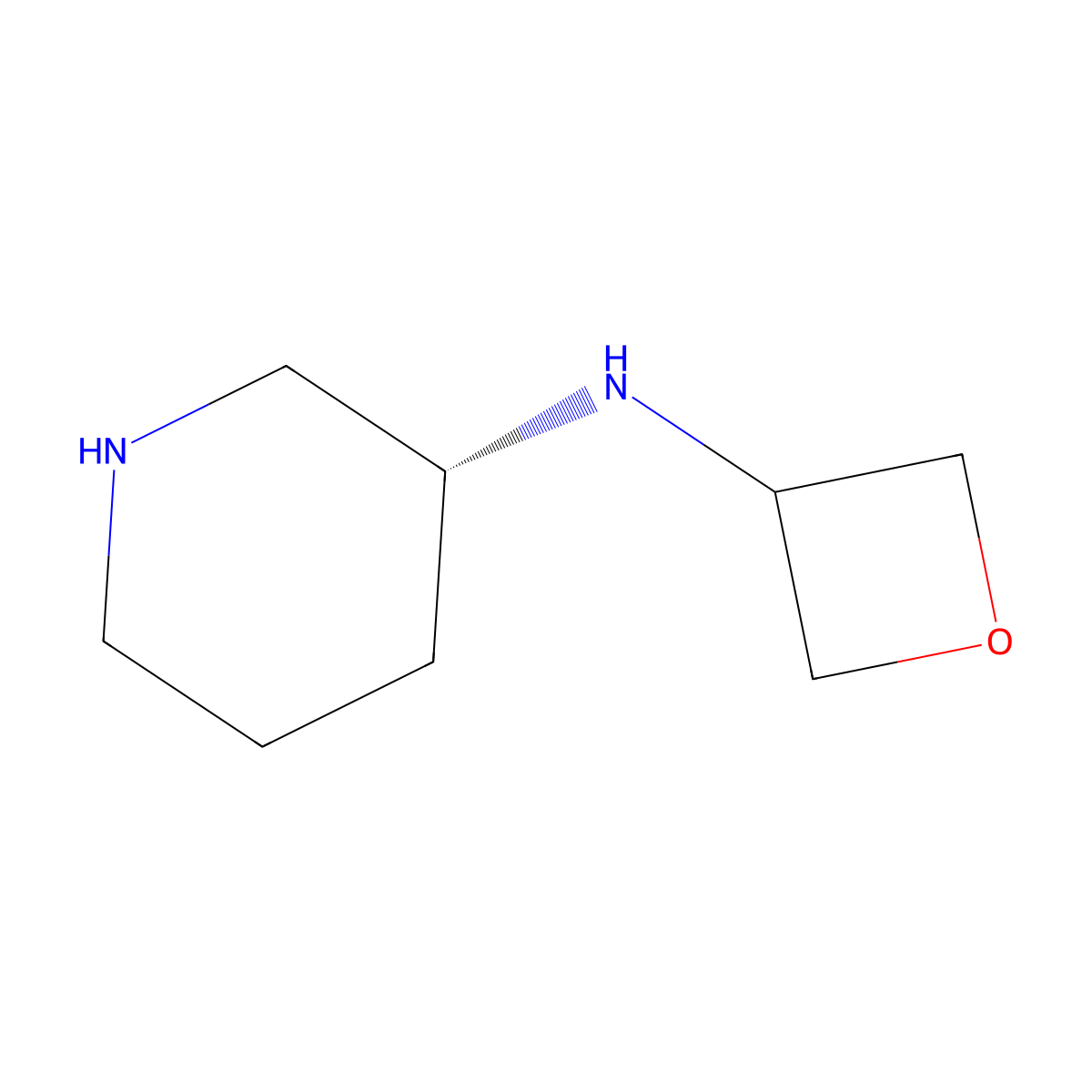 (3R)-N-(Oxetan-3-yl)piperidin-3-amine molecular structure, CAS 1349699-84-8