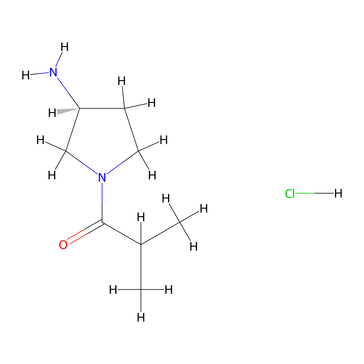 (S)-1-(3-Aminopyrrolidin-1-yl)-2-methylpropan-1-one hydrochloride molecular structure, CAS 1349699-93-9
