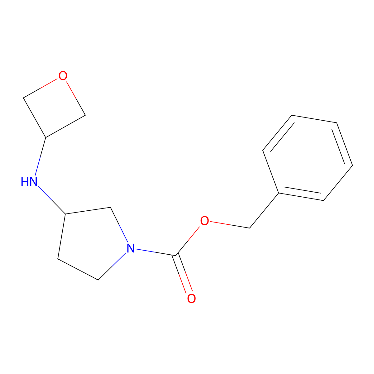 (S)-Benzyl 3-(oxetan-3-ylamino)pyrrolidine-1-carboxylate molecular structure, CAS 1349699-96-2
