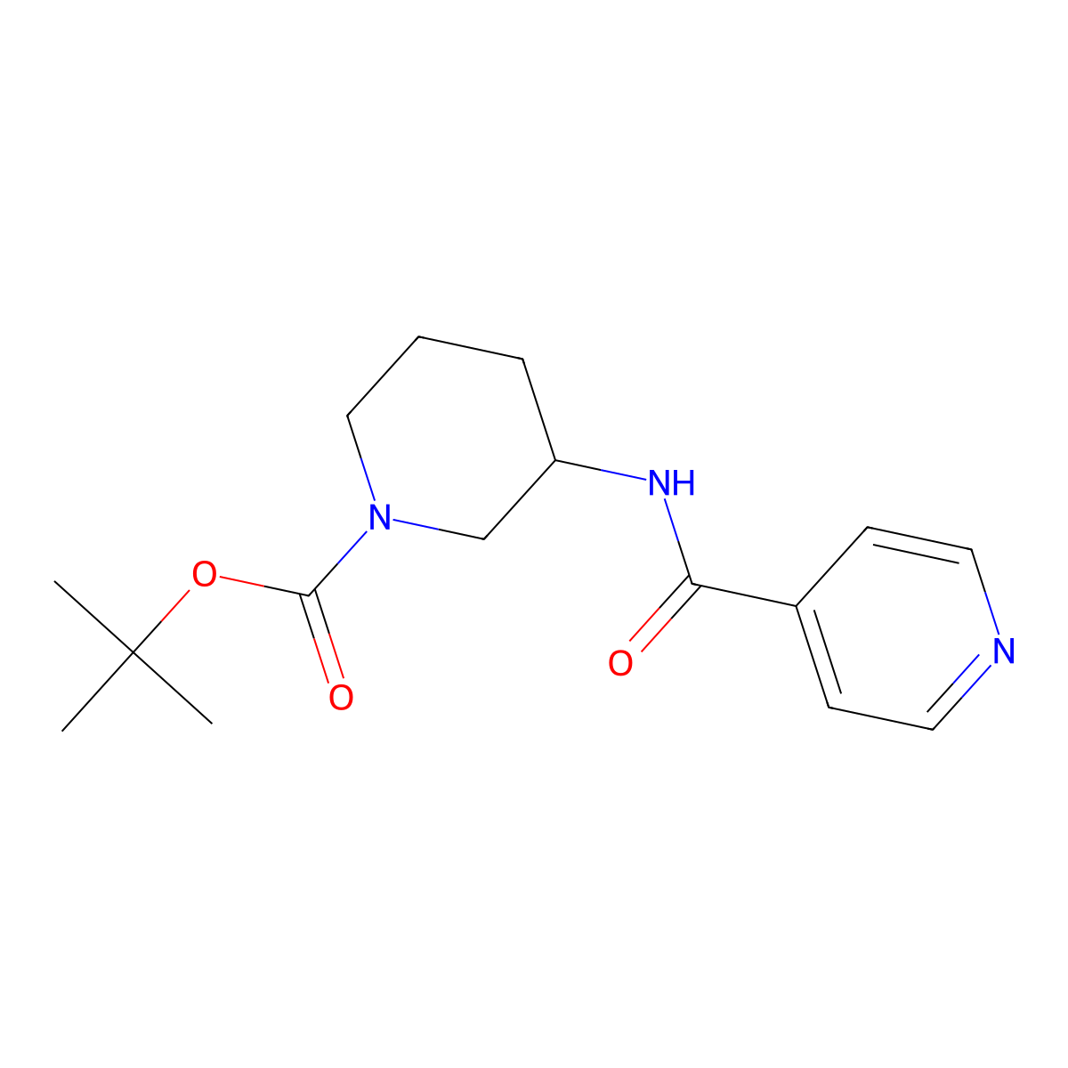 (S)-tert-Butyl 3-(pyridine-4-carbonylamino)piperidine-1-carboxylate molecular structure, CAS 1349699-97-3