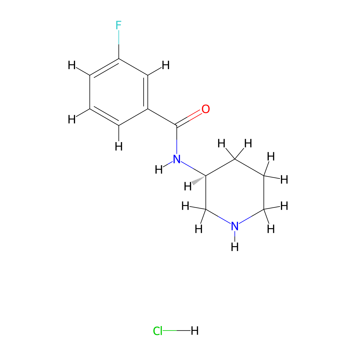 (S)-3-Fluoro-N-(piperidin-3-yl)benzamide hydrochloride molecular structure, CAS 1349699-99-5