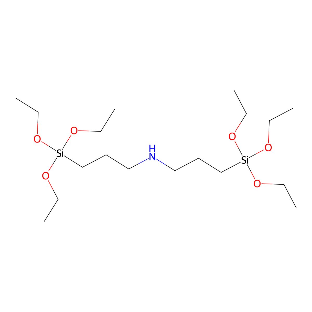 Bis(triethoxysilyl)propylamine molecular structure, CAS 13497-18-2