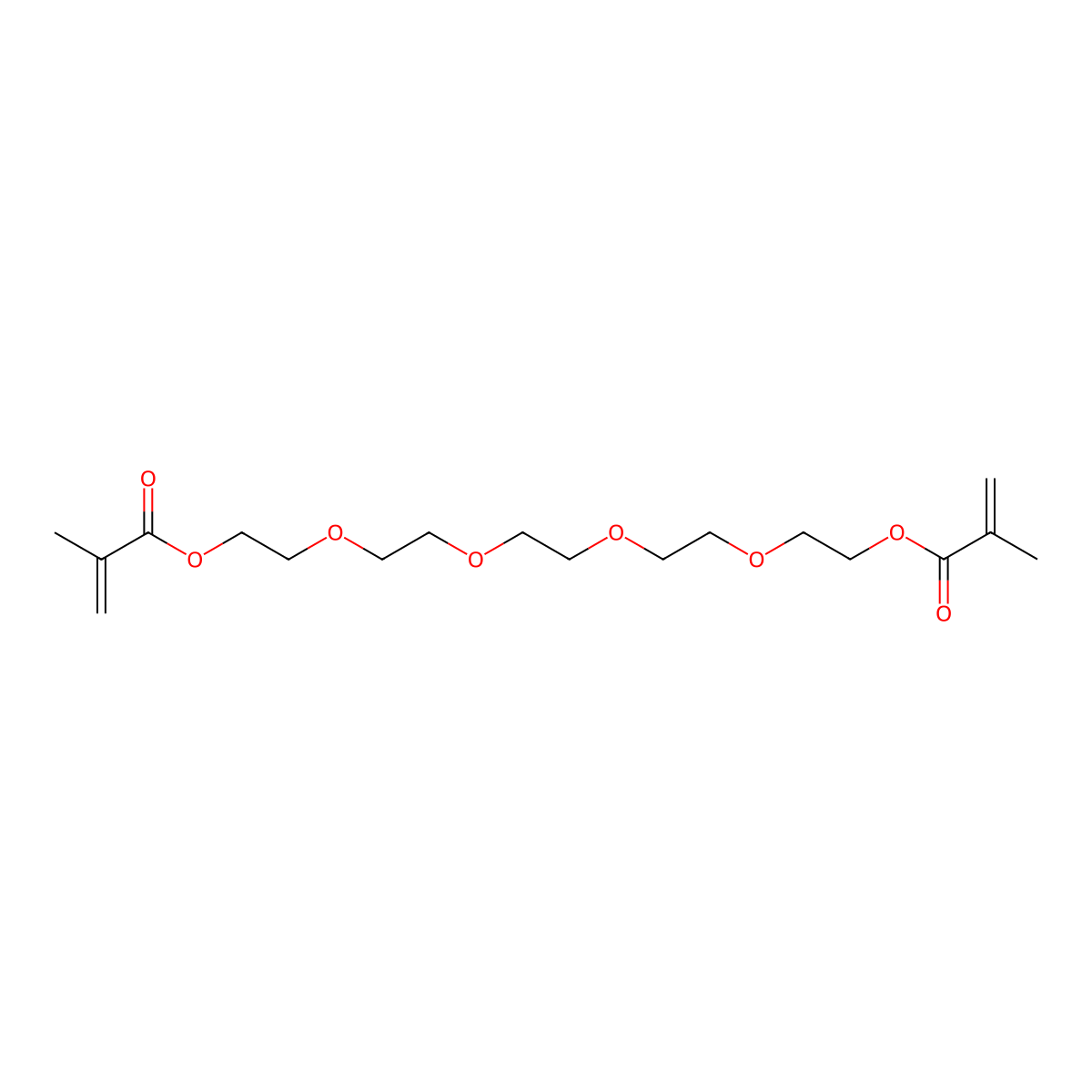 Bis-methacrylate-PEG5 molecular structure, CAS 13497-24-0