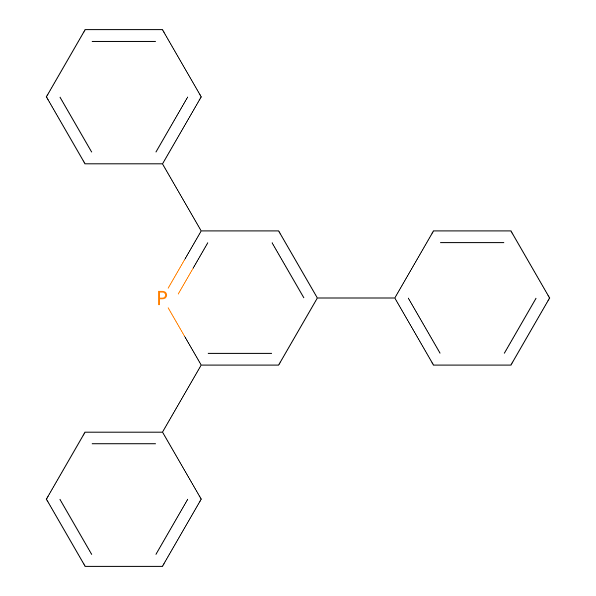 Phosphorin, 2,4,6-triphenyl- molecular structure, CAS 13497-36-4