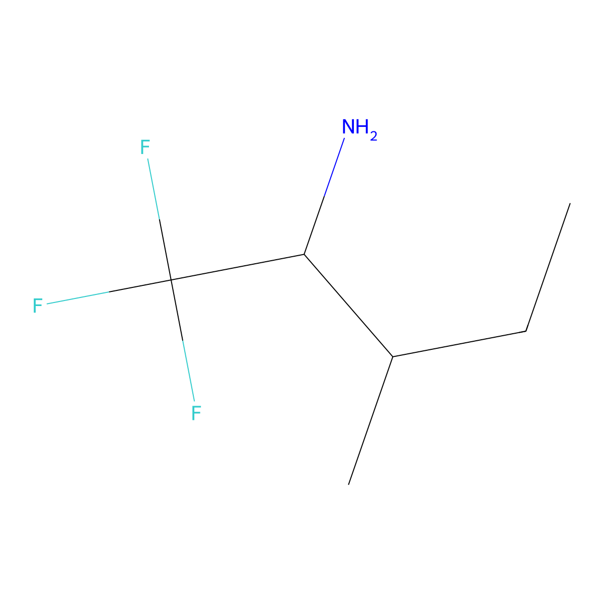 (S,S)-1,1,1-Trifluoro-3-methyl-2-pentylamine molecular structure, CAS 1349702-20-0