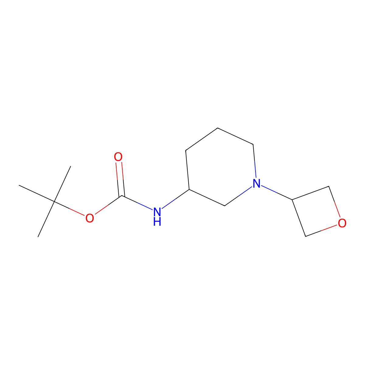 (S)-tert-Butyl 1-(oxetan-3-yl)piperidin-3-ylcarbamate molecular structure, CAS 1349702-30-2