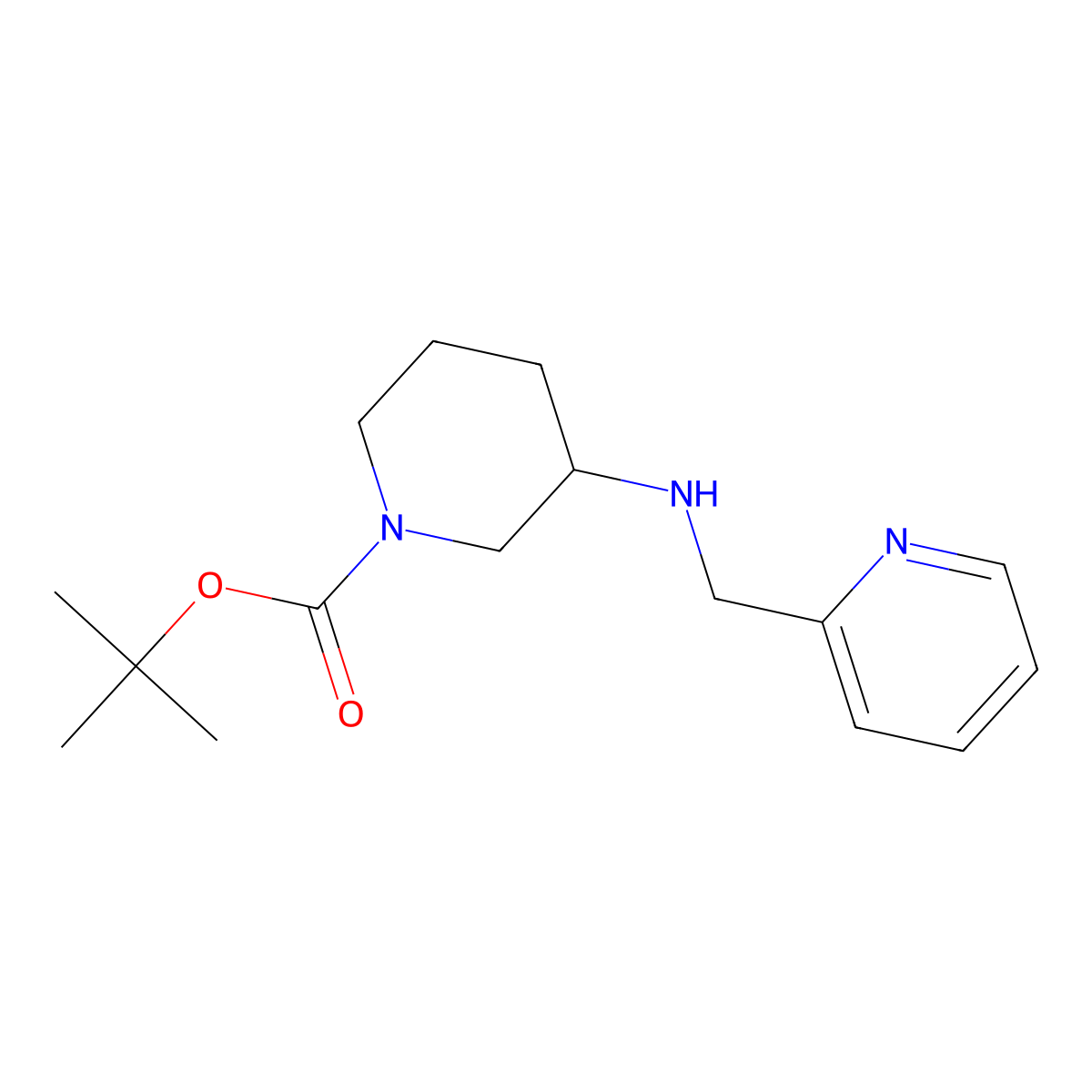 (S)-tert-Butyl 3-[(pyridin-2-ylmethyl)amino]piperidine-1-carboxylate molecular structure, CAS 1349702-31-3