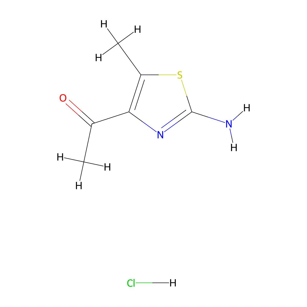 1-(2-Amino-5-methyl-1,3-thiazol-4-yl)ethanone hydrochloride molecular structure, CAS 1349708-63-9