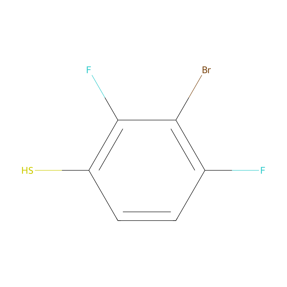 3-Bromo-2,4-difluorobenzenethiol molecular structure, CAS 1349708-66-2