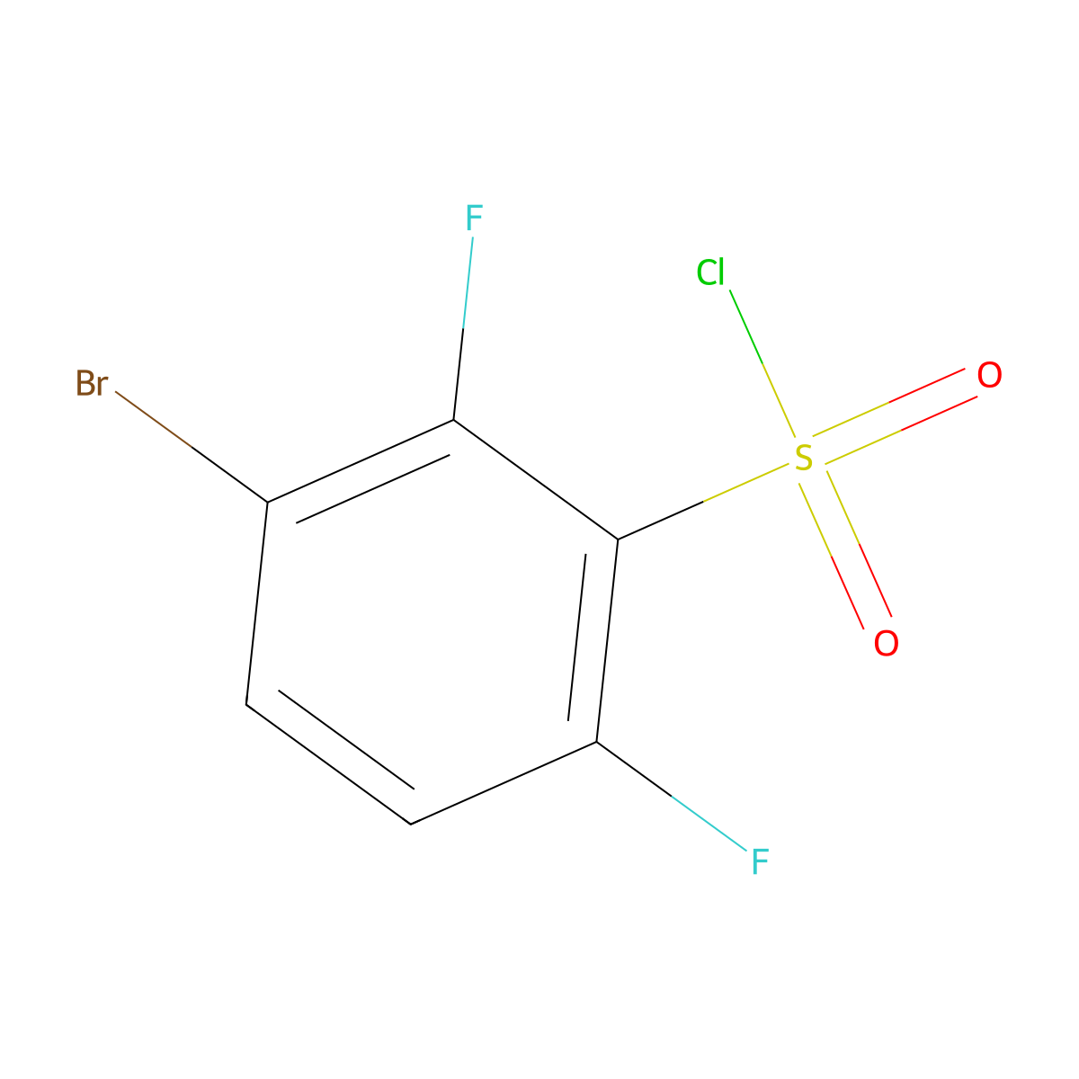 3-Bromo-2,6-difluorobenzene-1-sulfonyl chloride molecular structure, CAS 1349708-71-9